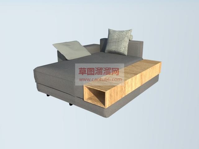 贵妃现代布艺SU模型