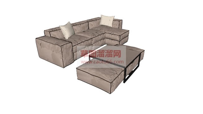 布艺家具沙发SU模型