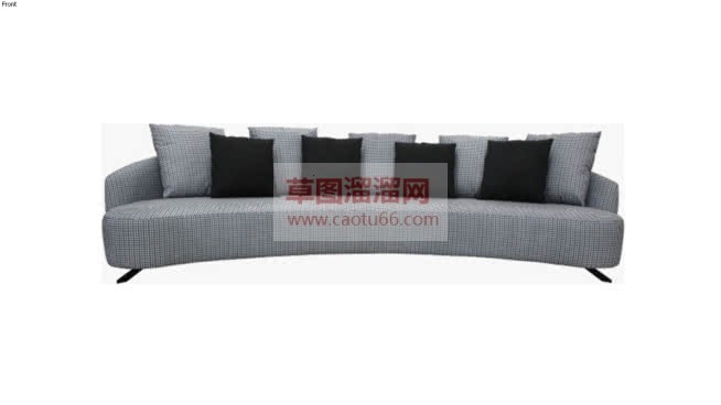 现代布艺沙发SU模型