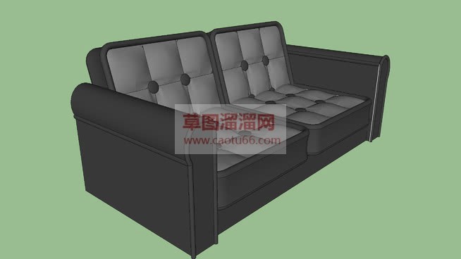 简单的老人沙SU模型