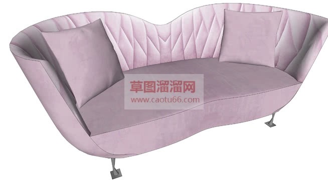 双座沙发家具SU模型