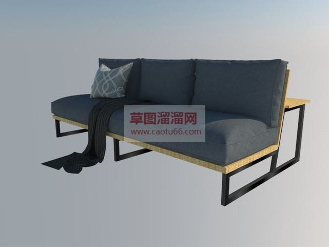 简约三座沙发SU模型