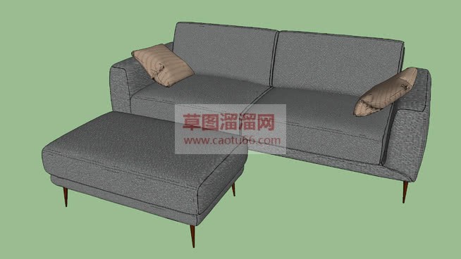 布艺小沙发SU模型