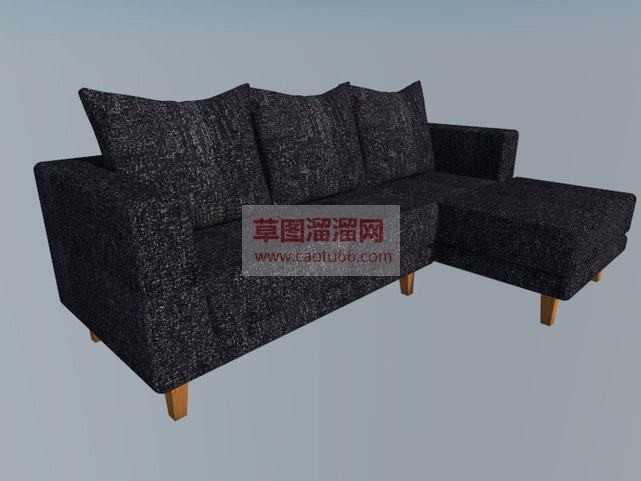 木制沙发脚的SU模型