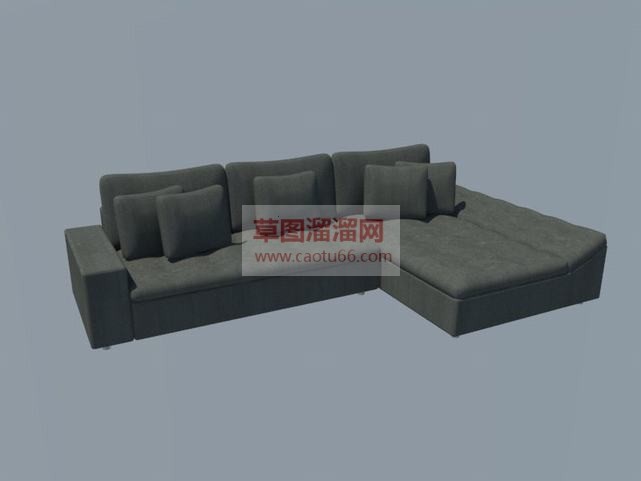 布艺软包L型SU模型
