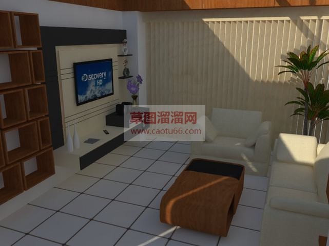 客厅沙发茶几SU模型