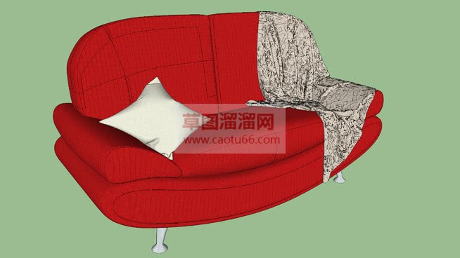 红色小沙发SU模型