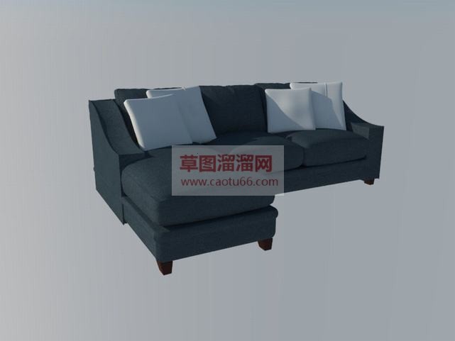 短L沙发SU模型