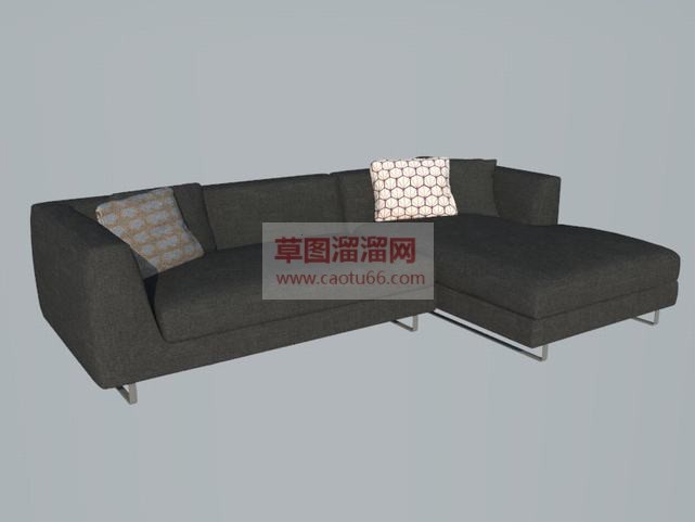 布艺转角L型SU模型