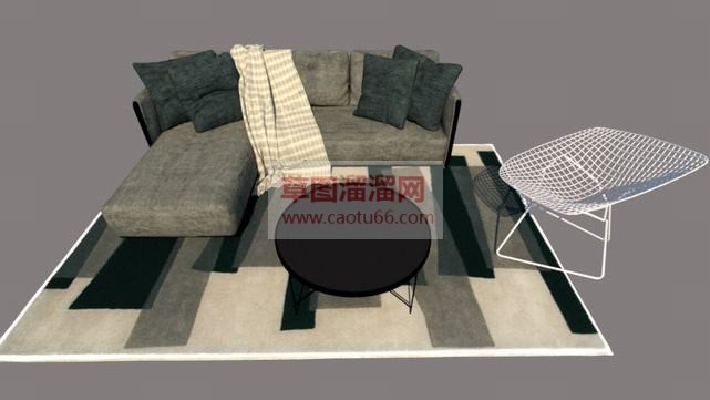 沙发家具组合SU模型