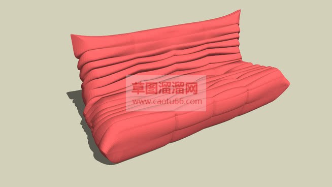 现代红色小沙SU模型