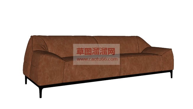 棕色家具沙发SU模型