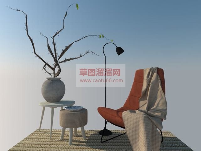 家具装饰坐凳SU模型