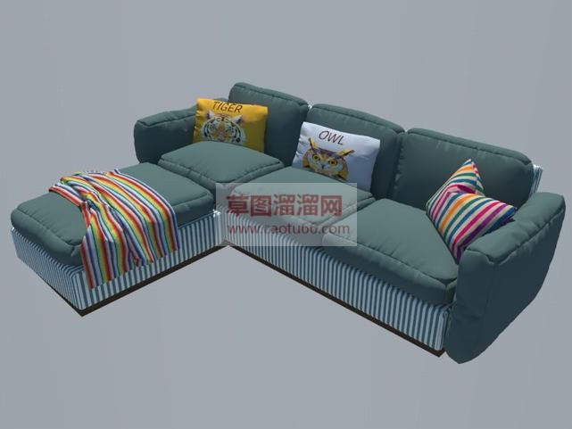 L型沙发家具SU模型