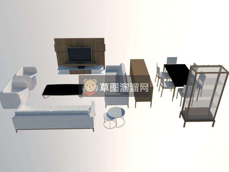 客厅家具沙发SU模型