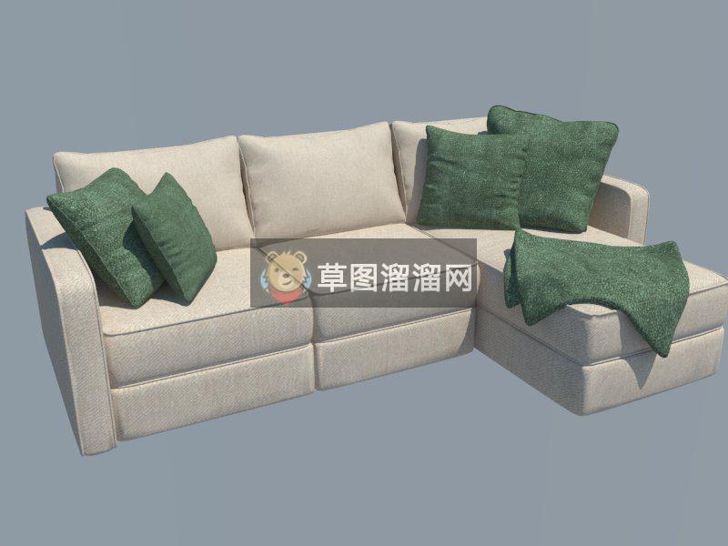 L型沙发家具SU模型
