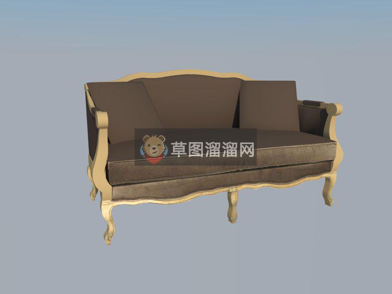 欧式简易木制SU模型