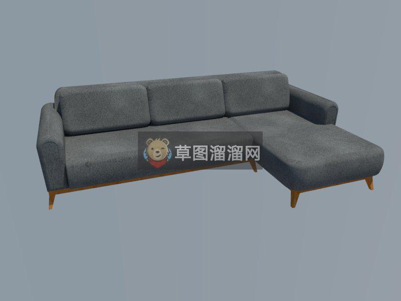 L型沙发家具SU模型