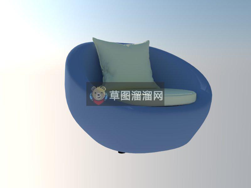 单座沙发椅家具SU模型