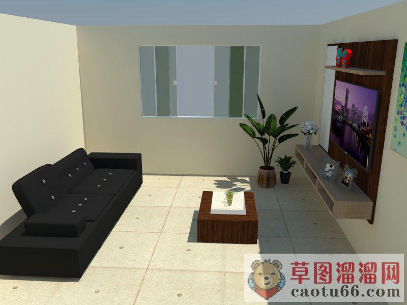 电视柜茶几沙发SU模型