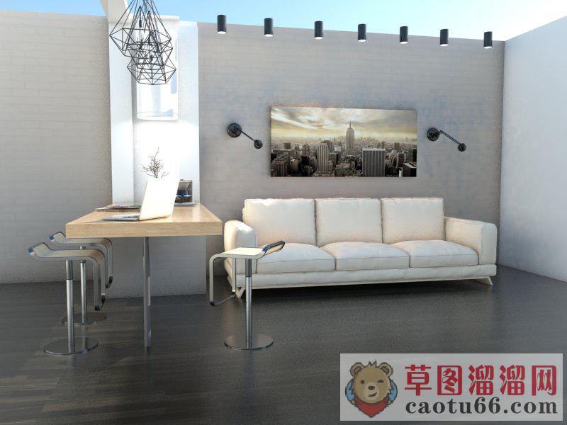 沙发办公桌椅SU模型