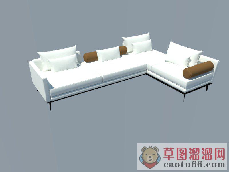 L型沙发家具SU模型