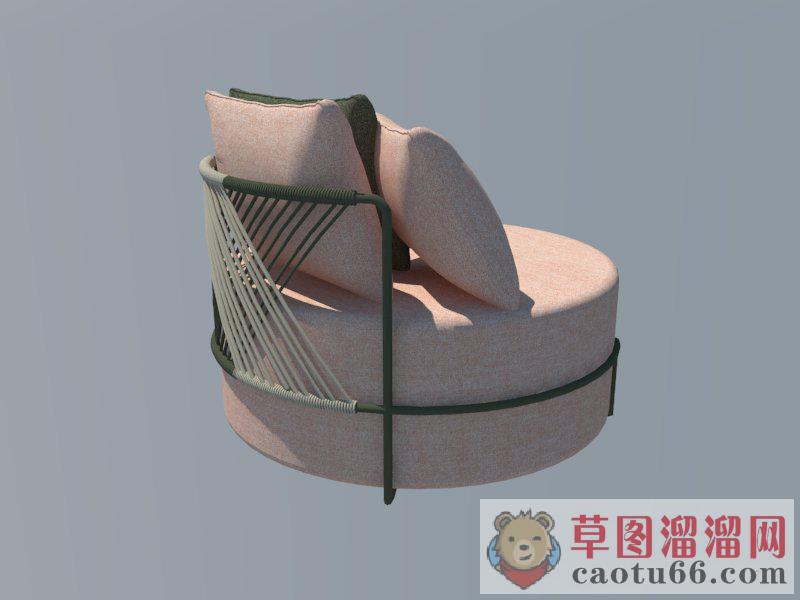 圆形沙发椅SU模型