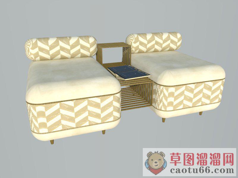 洗脚沙发SU模型