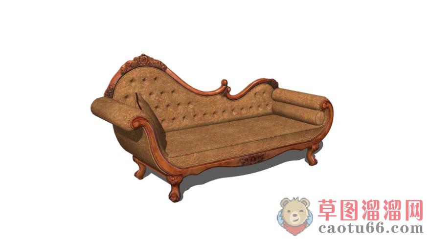 欧式贵妃沙发SU模型