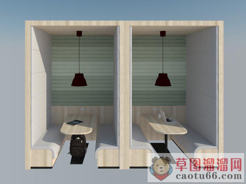 贵宾卡座餐桌椅SU模型