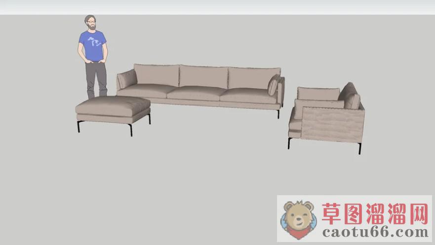 现代沙发SU模型