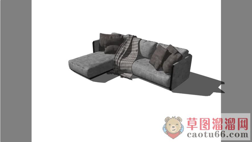 L型沙发SU模型