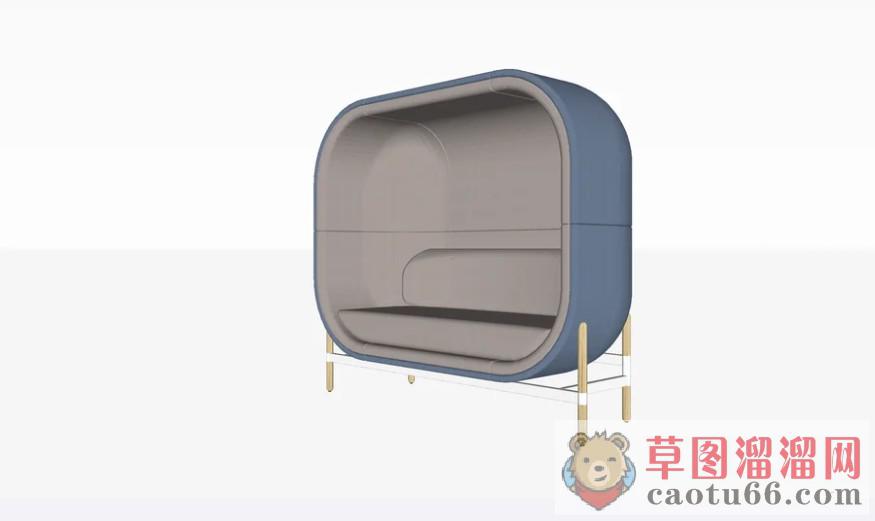 胶囊沙发椅双人座SU模型