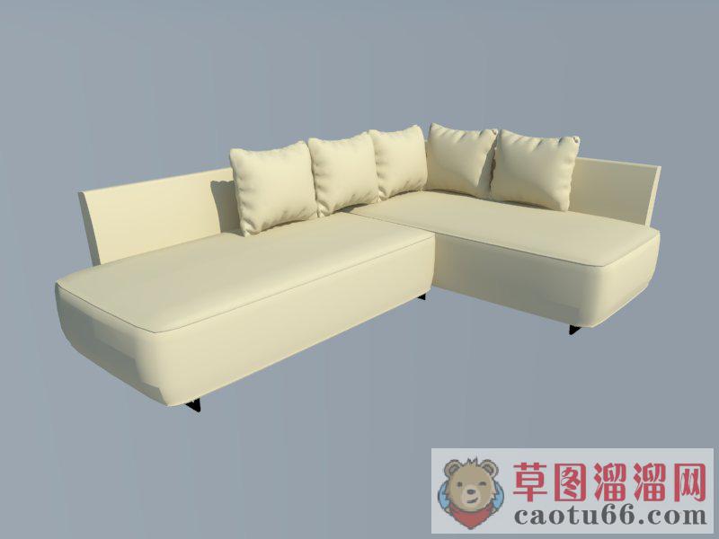 L形沙发SU模型