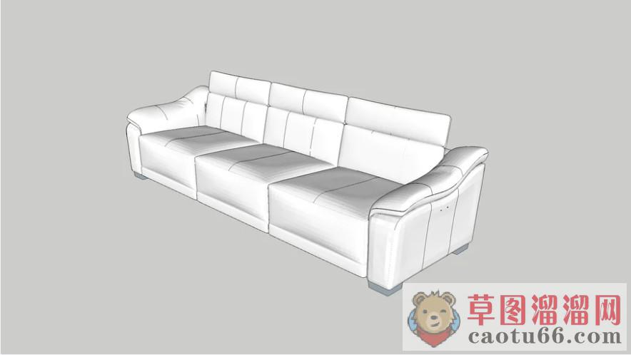 直沙发SU模型