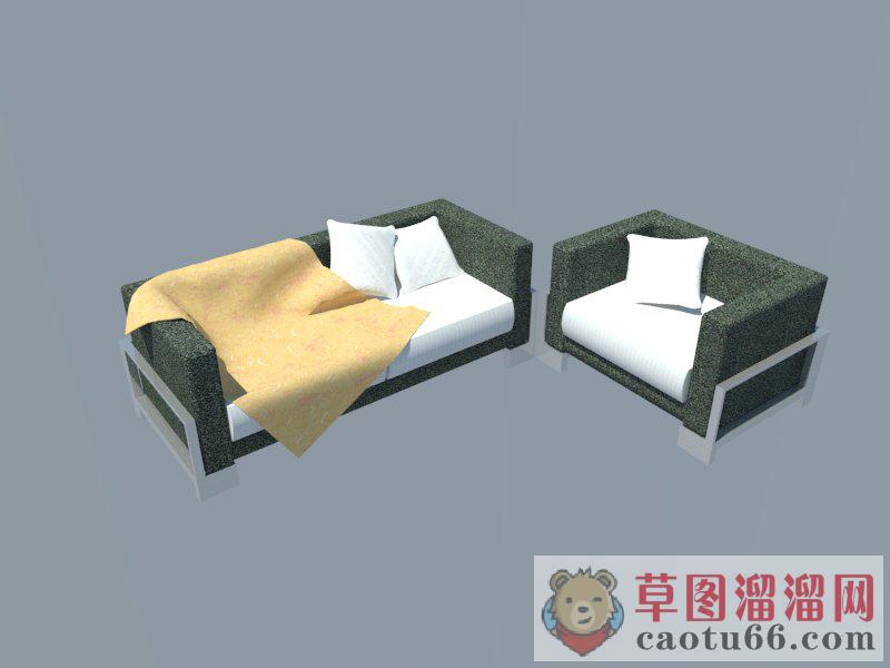 简易沙发SU模型