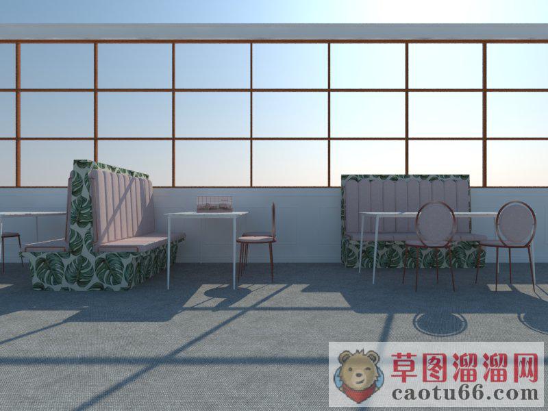 卡座沙发座椅SU模型