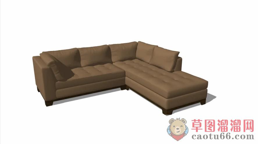 L型沙发SU模型