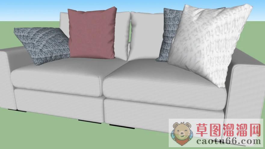 两人座沙发SU模型