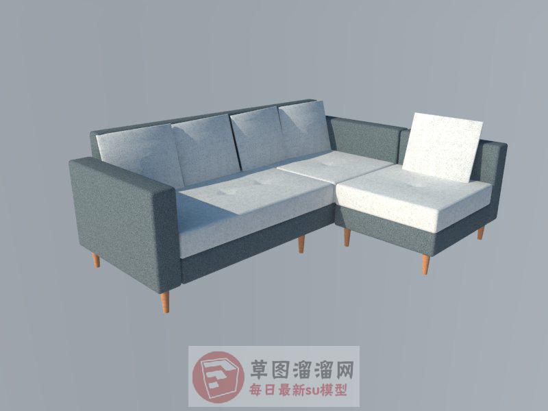 L形沙发家具SU模型