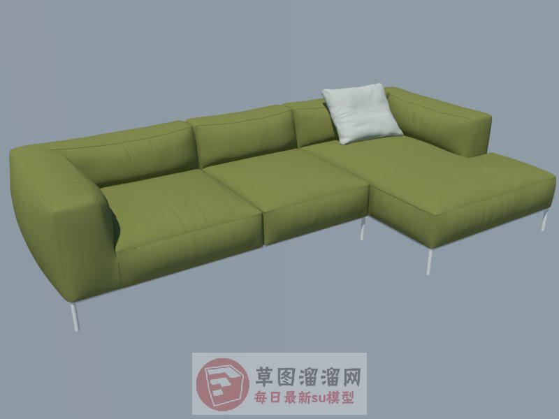 L型沙发SU模型