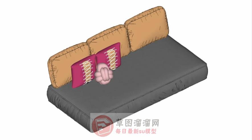 简易沙发家具SU模型