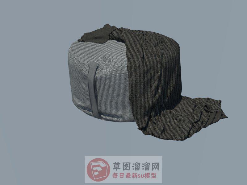 单座沙发坐凳SU模型