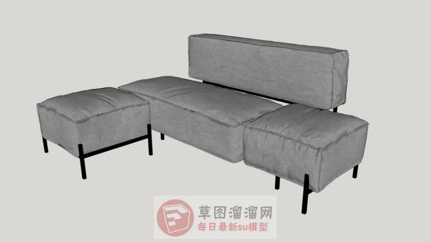 布艺沙发家具SU模型