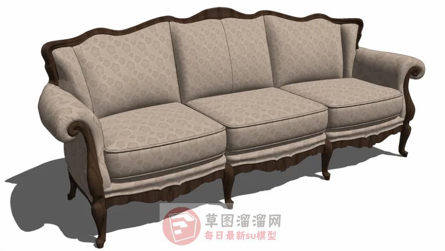 欧式经典沙发SU模型