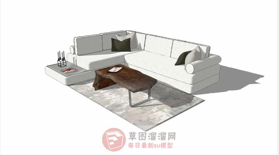L型沙发家具SU模型