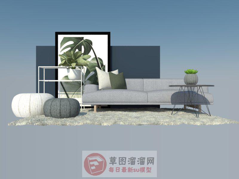 客厅沙发家具SU模型