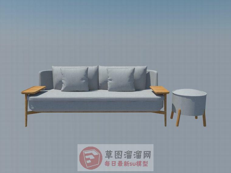 沙发边桌家具SU模型
