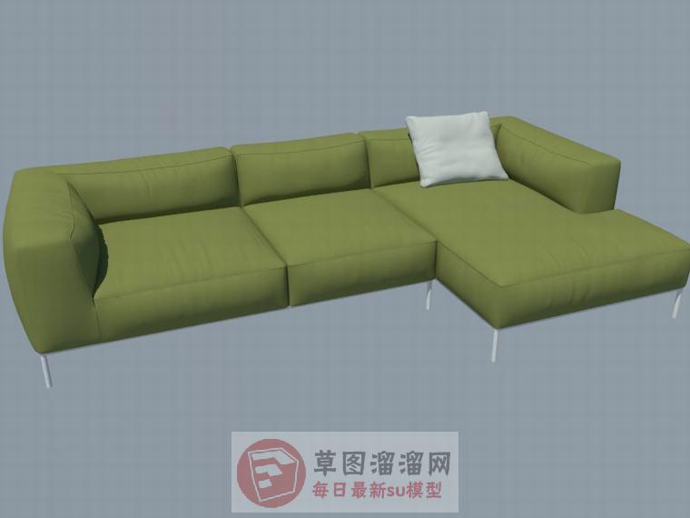 L型沙发SU模型