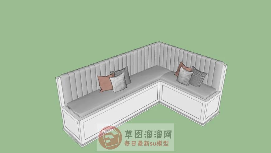 L形沙发座椅SU模型